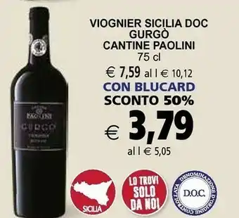 Il Gigante Gurgo Nero d'Avola offerta