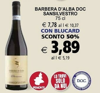 Il Gigante Barbera Vino rosso offerta