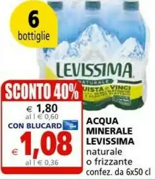 Il Gigante Levissima Acqua offerta
