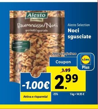 Lidl Noci sgusciate 200g offerta