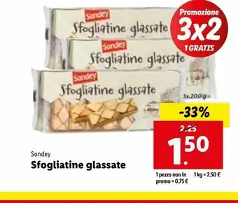 Lidl Sfogliatine glassate 3x200g offerta