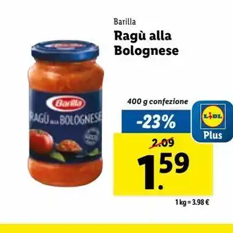 Lidl Ragù alla bolognese 400 g offerta
