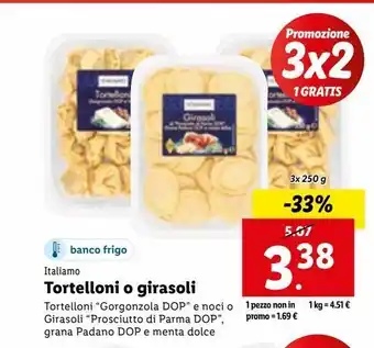 Tortelloni o girasoli 3x250g