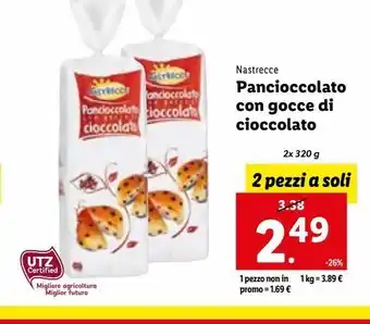 Lidl Pancioccolato con gocce di cioccolato 2x320g offerta