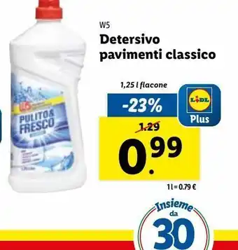 Lidl Detersivo pavimenti classico offerta