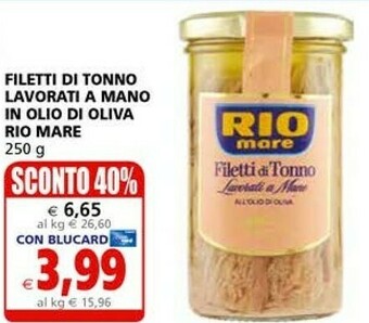 Il Gigante Rio Mare Tonno Rio mare offerta