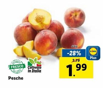Lidl Pesche al kg offerta