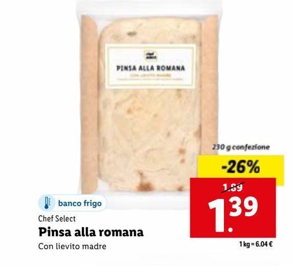 Pinsa alla romana offerta di Lidl