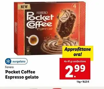 Lidl Pocket coffee espresso gelato 4x41g offerta