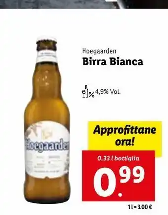 Lidl Birra bianca 0.33 l offerta
