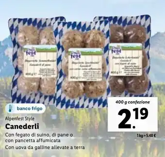 Lidl Canederli 400g offerta