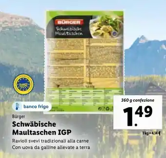 Lidl Schwabische maultaschen igp 360g offerta