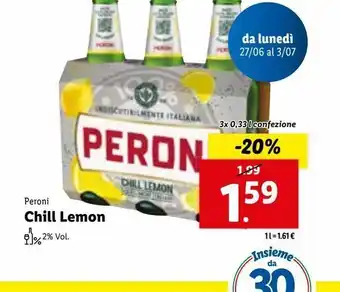 Lidl Chill lemon 3x0.33 l offerta