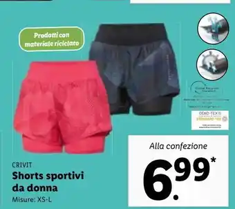 Shorts sportivi da donna