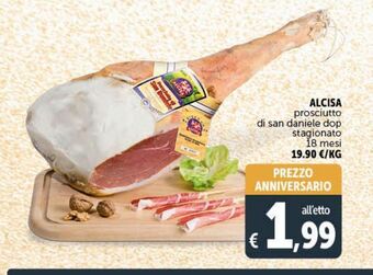 Deco Supermercati Alcisa prosciutto di san daniele dop stagionato 18 mesi offerta