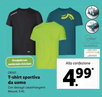 Lidl T-shirt sportiva uomo offerta