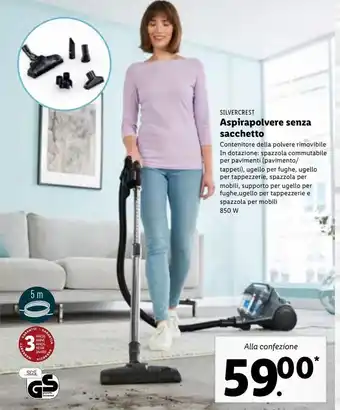 Lidl Aspirapolvere senza sacchetto offerta