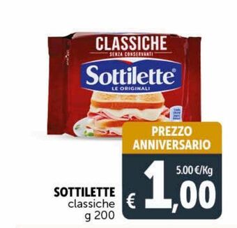 Deco Supermercati Sottilette classiche g 200 offerta