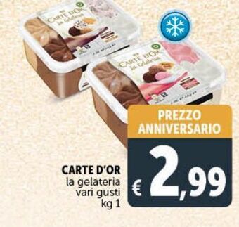 Deco Supermercati Carte d'or la gelateria vari gusti kg 1 offerta