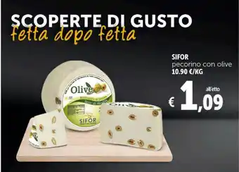 Deco Supermercati Sifor pecorino con olive offerta