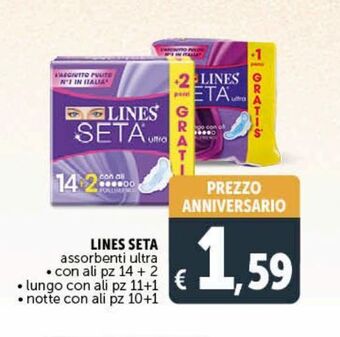 Lines seta assorbenti ultra