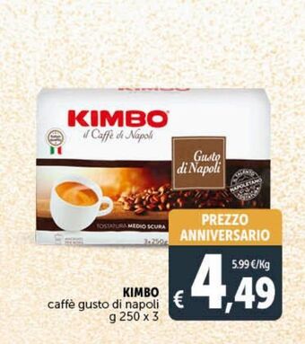 Kimbo caffè gusto di napoli g 250 x 3