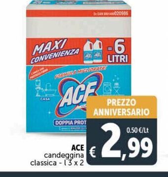 Deco Supermercati Ace candeggina classica l 3 x 2 offerta