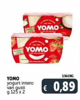 Deco Supermercati Yomo yogurt intero vari gusti g 125 x 2 offerta