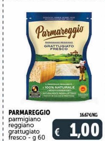 Parmareggio parmigiano reggiano grattugiato fresco g 60