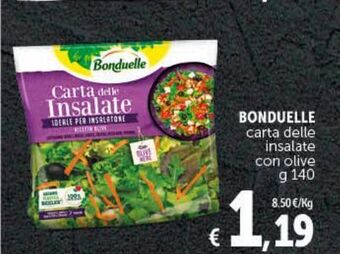 Deco Supermercati Bonduelle carta delle insalate con olive g 140 offerta