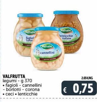 Deco Supermercati Valfrutta legumi g 370 offerta