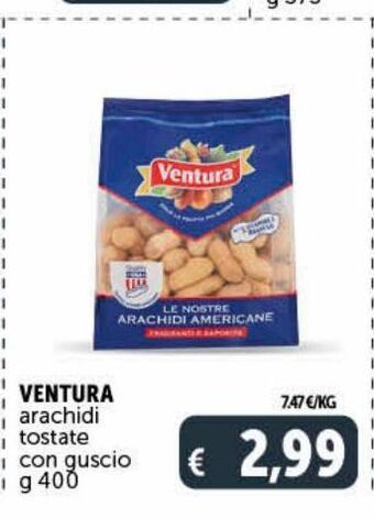 Deco Supermercati Ventura arachidi tostate con guscio g 400 offerta