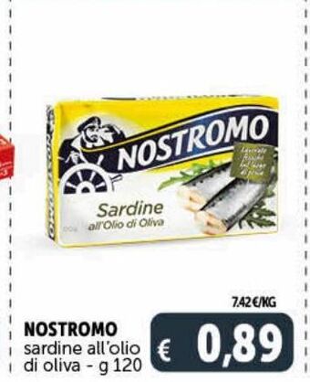 Deco Supermercati Nostromo sardine all ''olio di oliva g 120 offerta