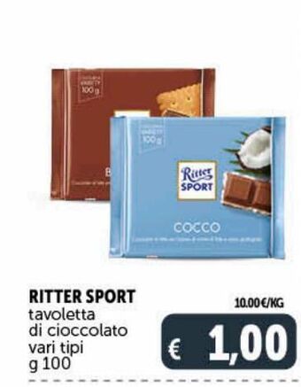 Ritter sport tavoletta di cioccolato vari gusti g 100