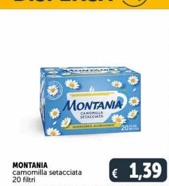 Deco Supermercati Montania camomilla setacciata 20 filtri offerta