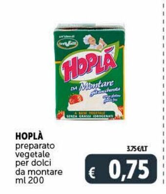 Hoplà preparato vegetale per dolci da montare ml 200