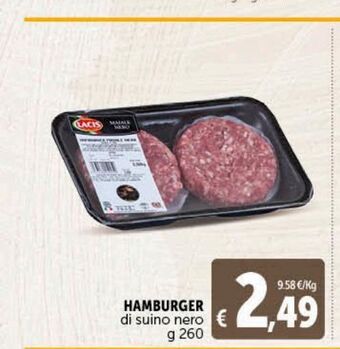 Deco Supermercati Hamburger di suino nero g 260 offerta