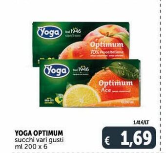 Deco Supermercati Yoga optimum succhi vari gusti ml 200 x 6 offerta