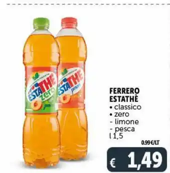 Deco Supermercati Ferrero estathé classico zero - limone - pesca offerta