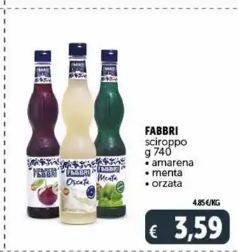 Deco Supermercati Fabbri sciroppo g 740 amarena menta orzata offerta