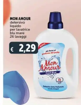 Deco Supermercati Mon amour detersivo liquido per lavatrice blu mare 26 lavaggi offerta