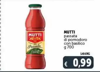 Deco Supermercati Passata di pomodoro mutti con basilico g 700 offerta