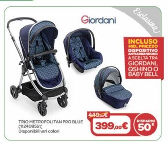 Bimbo Store Trio metropolitan pro blue offerta