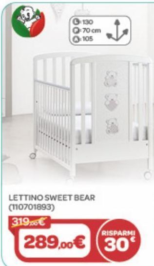 Bimbo Store Lettino sweet bear offerta
