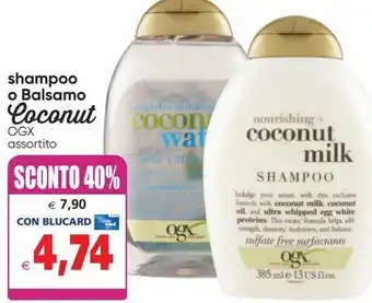 Il Gigante Shampoo o balsamo coconut offerta