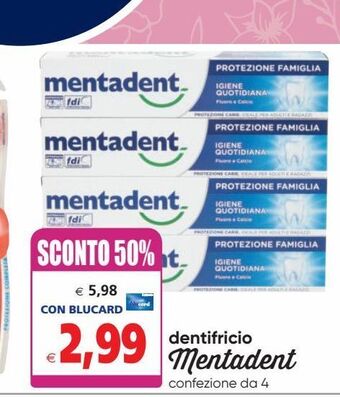 Dentifricio mentadent