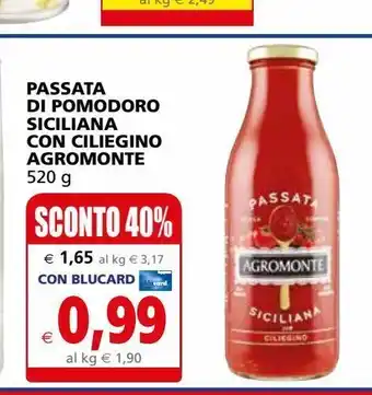 Il Gigante Passata di pomodoro siciliana con ciliegino agromonte 520 g offerta