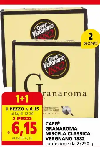 Il Gigante Caffè granroma miscela classica vergnano 1882 offerta