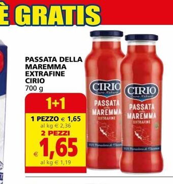 Il Gigante Passata della maremma extrafine cirio offerta