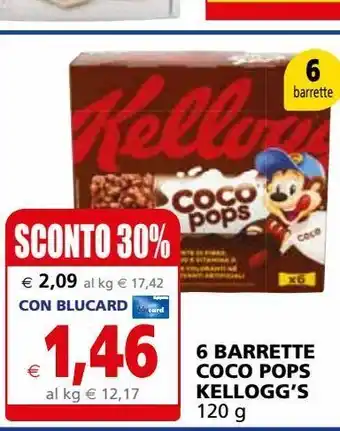 Il Gigante 6 barrette coco pops kellogg's offerta
